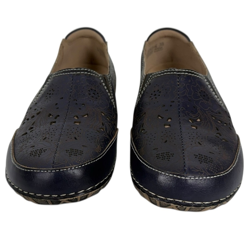 L'artiste Libora Eu 38 Size Us 7.5 -8 Comfort Shoes Navy Loafers Spring Step Euc View 5